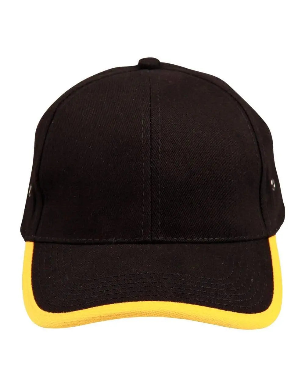 Peak & Back Trim Cap Ch17 Active Wear Winning Spirit Black/Gold One size
